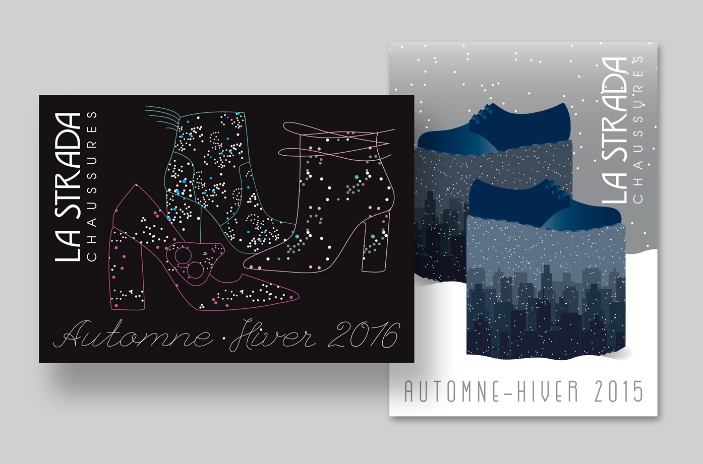 illustration-strada-chaussures-collection-hiver-atelier-de-creation-graphique-sophiestudio-sophie-jaton-geneve